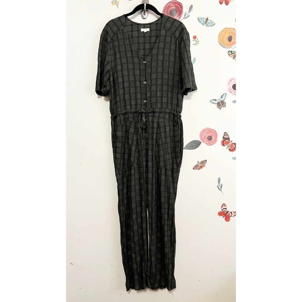 Whimsy + Row Remy Jumpsuit Hunter Plaid Large - Picture 5 of 16
